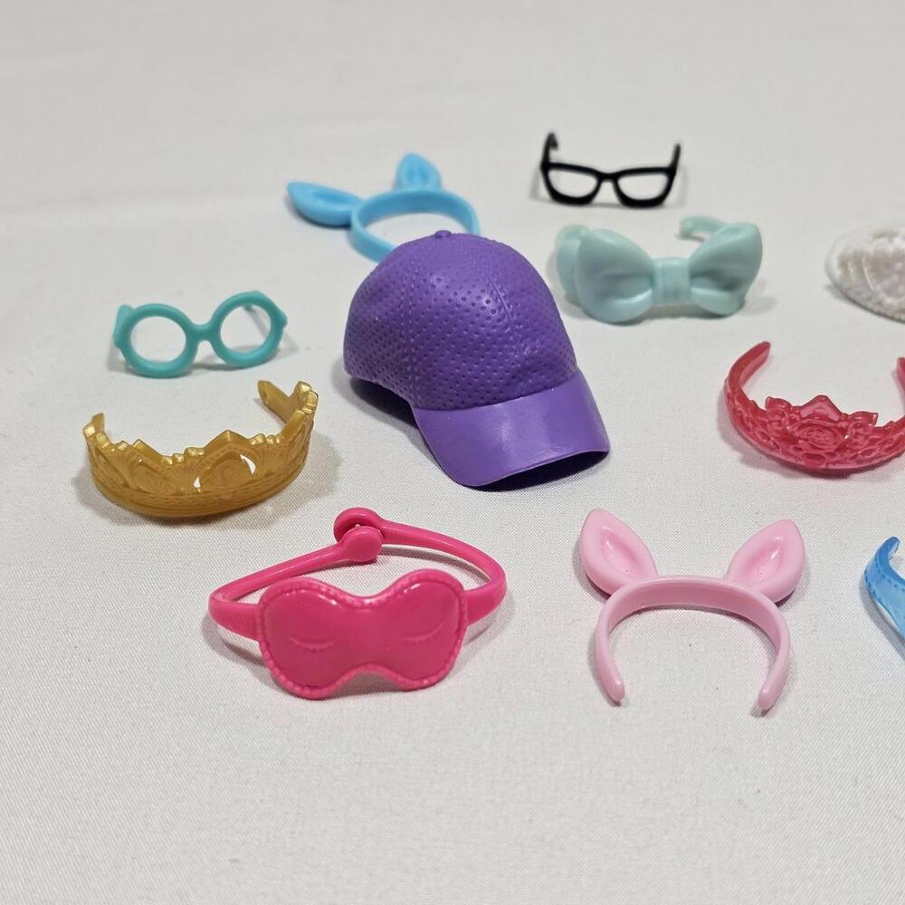 LOL Doll & Barbie Accessories Mixed Lot Hat Headband Sunglasses Tiaras Headphone - Picture 2 of 9